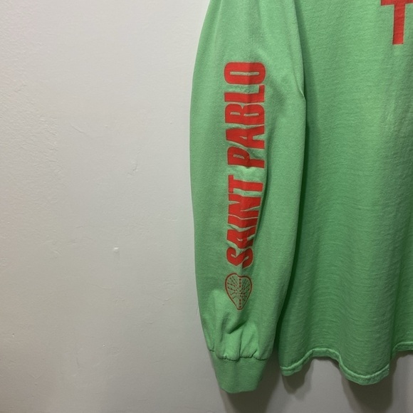 SAINT PABLO,TOUR,GREEN,LONG SLEEVE, MEN’S T-SHIRT. Chest-44 Inches - Picture 12 of 13